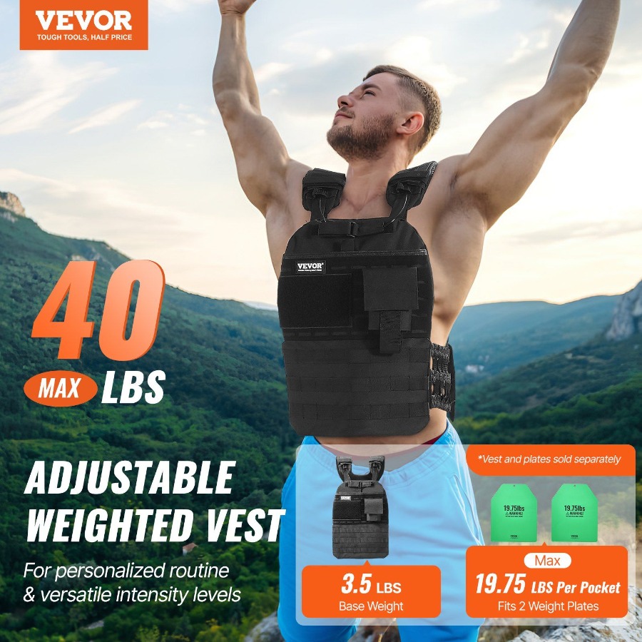 40lb Adjustable Weighted Vest  - Crossfit Vest 评论和价格