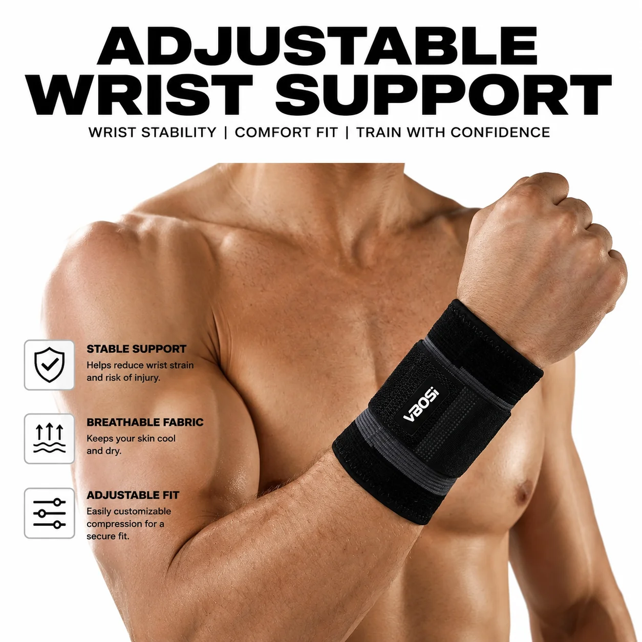 VBOSI Adjustable Wrist Wraps S - Crossfit Workout Gear 评论和价格