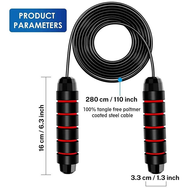 Adjustable Steel Wire Jump Rop - Jump Rope Speed Bearing 评论和价格