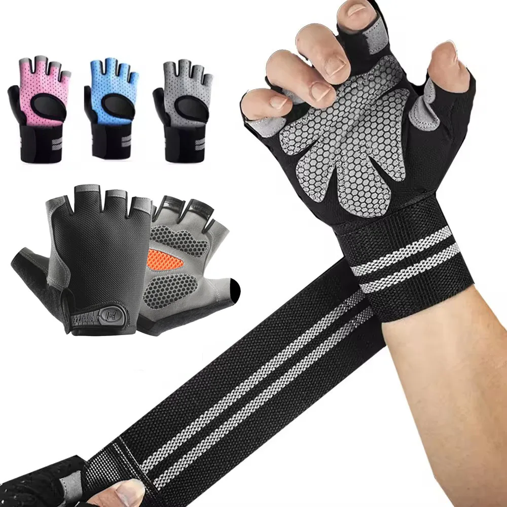 1Pair Half Finger Gym Fitness  - Crossfit Workout Gear 评论和价格