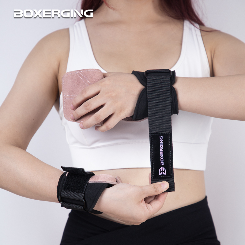 Cowhide Gym Gloves Grips Anti- - Crossfit Workout Gear 评论和价格