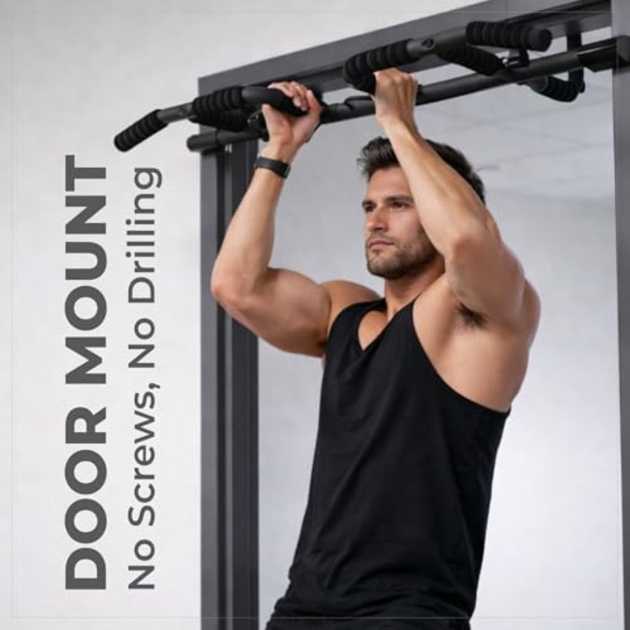 Doorway Pull Up Bar Set with S - Pull Up Bar Grip 评论和价格