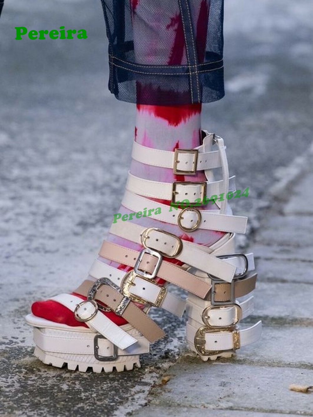 Patchwork Peep Toe Platform Ch - Crossfit High Gear 评论和价格