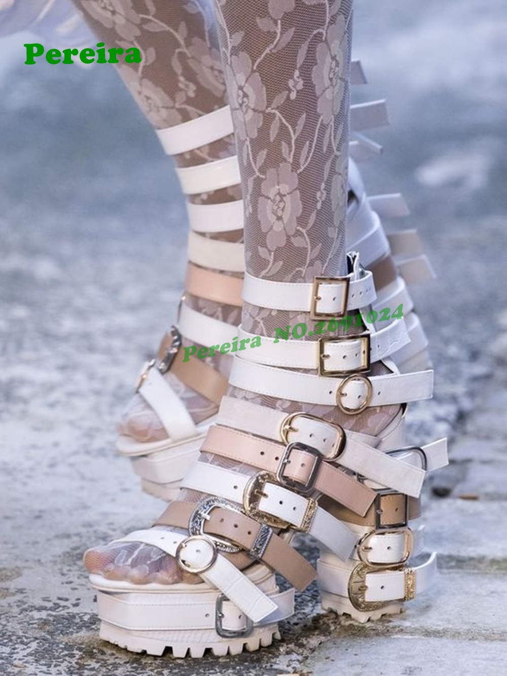Patchwork Peep Toe Platform Ch - Crossfit High Gear 评论和价格