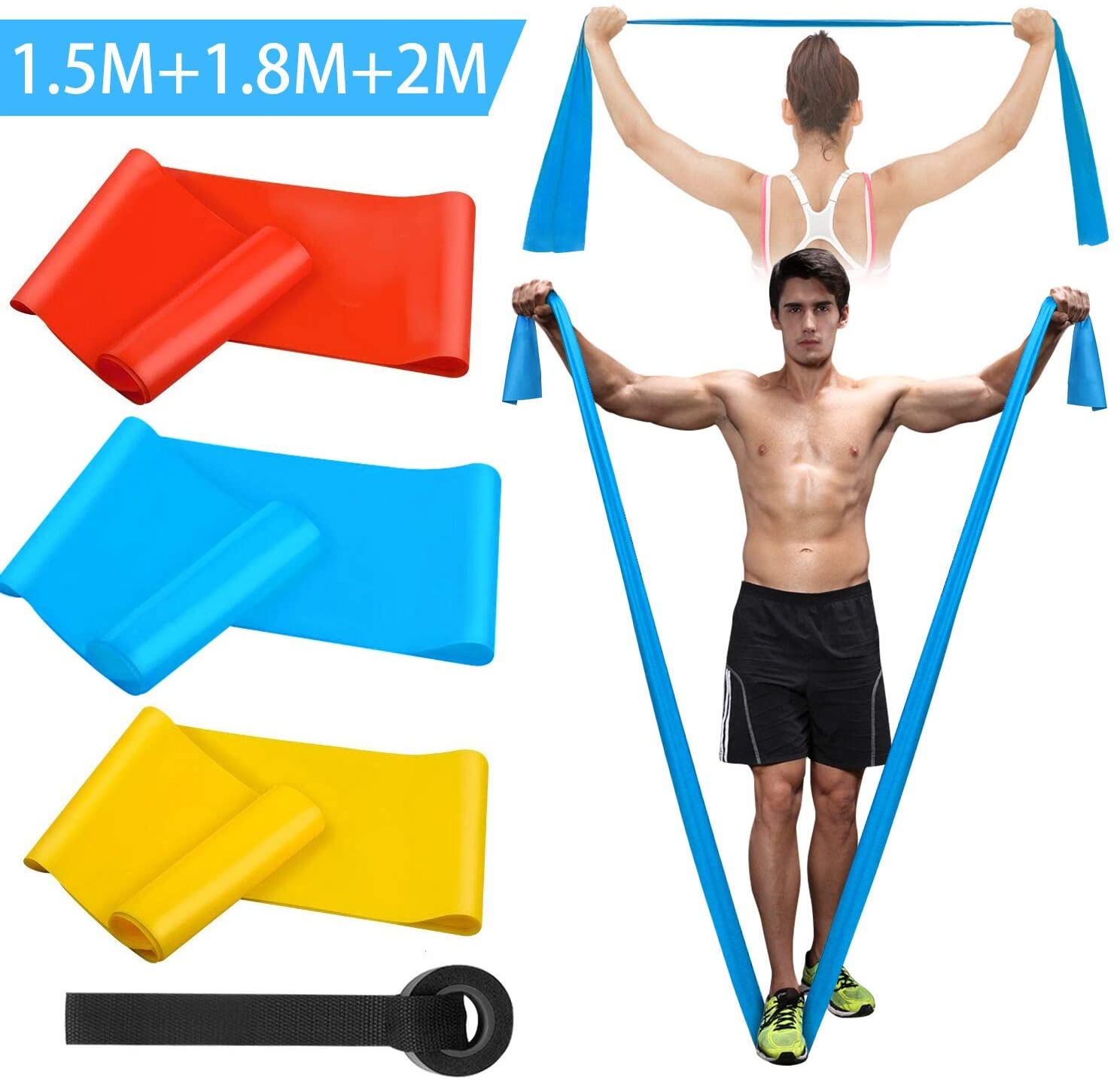 Elastic Fitness Bands 3Pcs Res - Crossfit Workout Gear 评论和价格